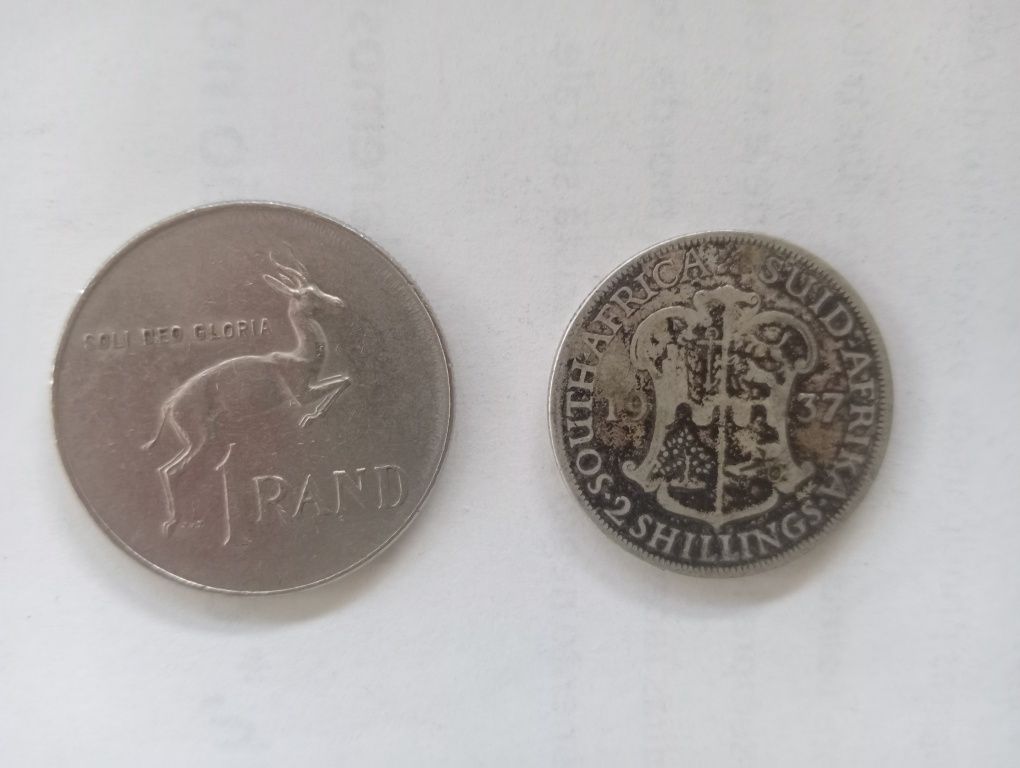 2 moedas da África Sul 1937 e 1977