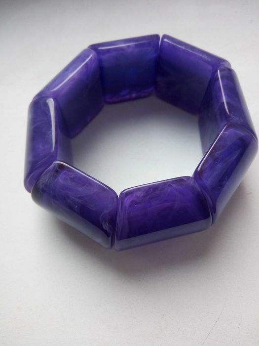 Bransoletka tworzywo ładna imitacja kamieni