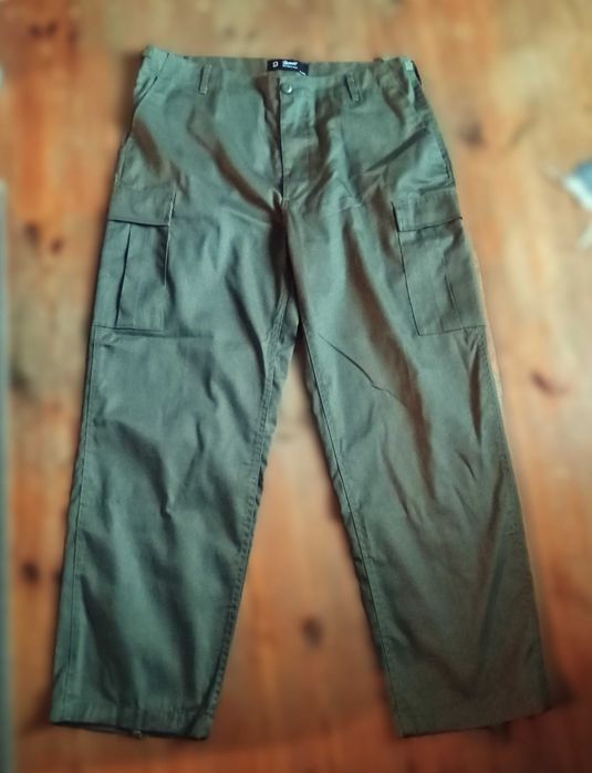 Brandit męskie spodnie, oliwka, cargo, poliester/bawełna, rozm. XXL