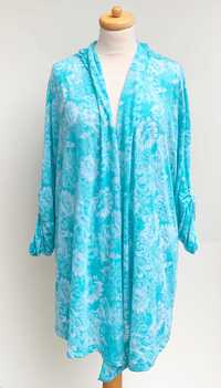 Kimono Narzutka Niebieskie Wzory XL 42 Soybu