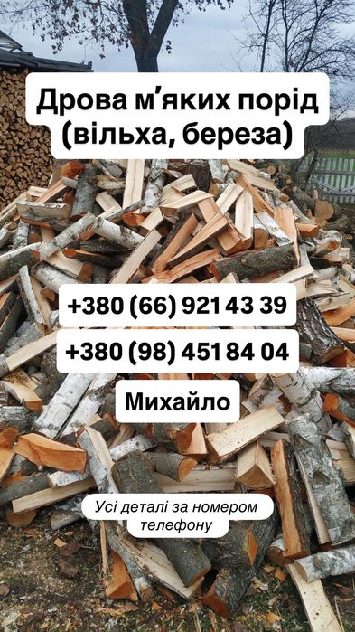 Дрова рубані мʼяких порід