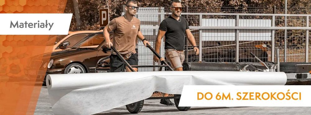 NAJSILNIEJSZA Geowłóknina drogowa do 6m POLIPROPYLEN  200g 300g 400g