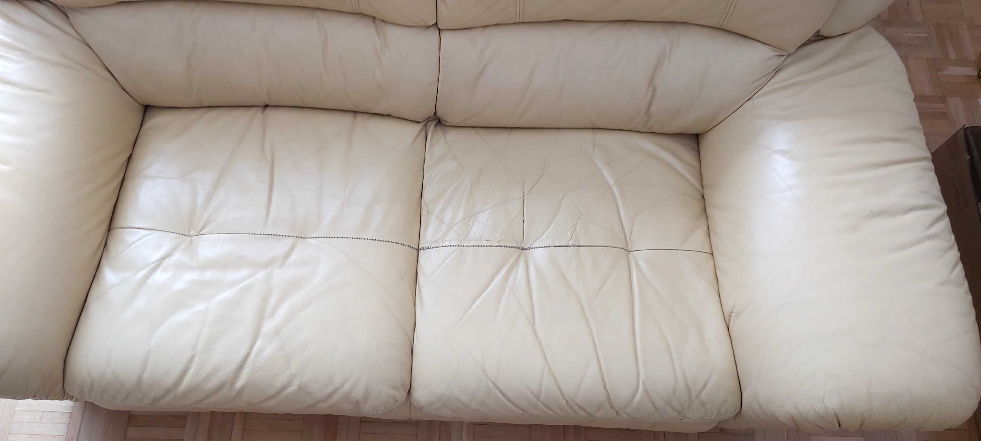 Sofa skorzana dwuosobowa
