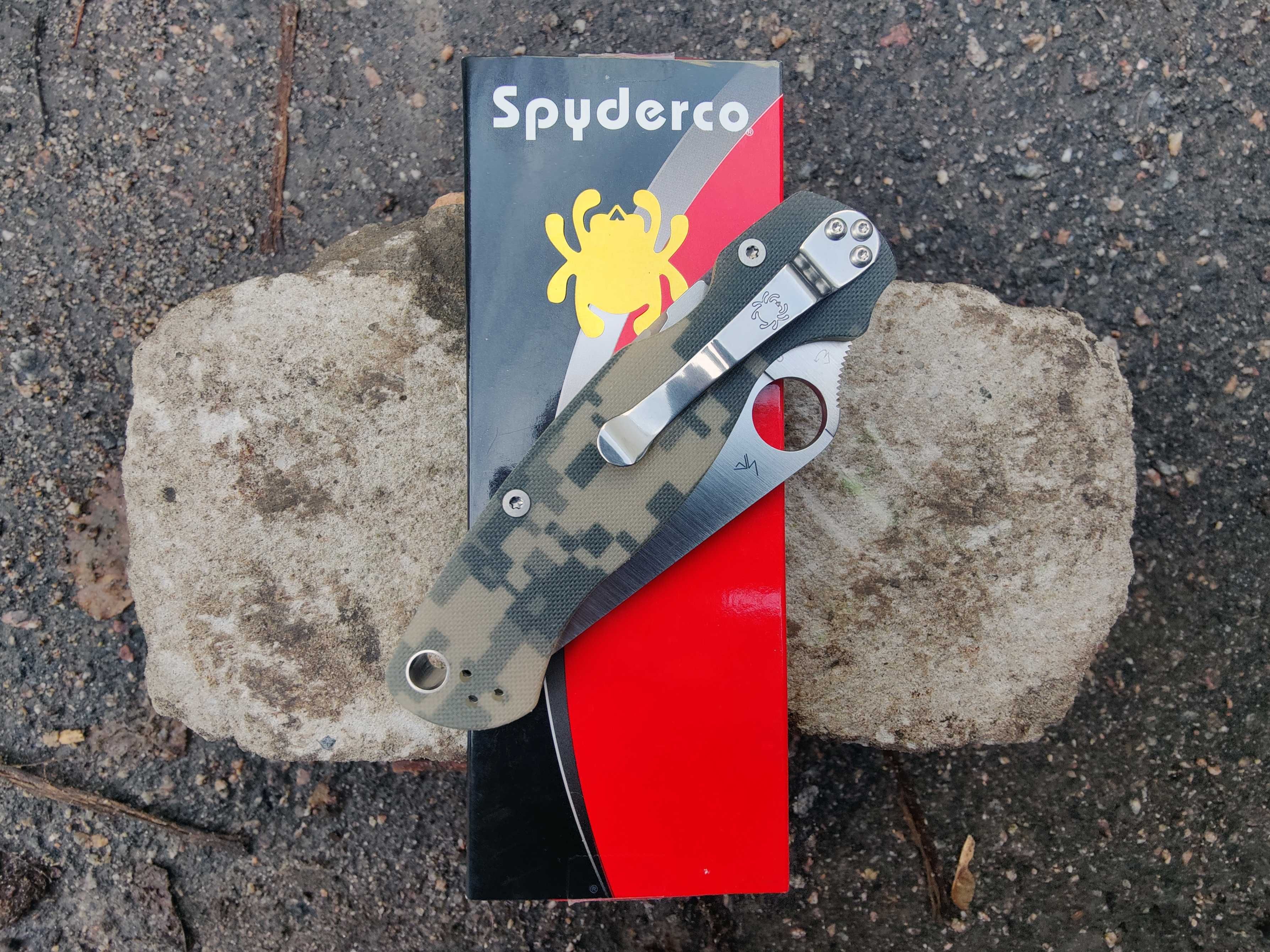 Складной нож Spyderco Paramilitary 2 Camo G-10, S45VN, оригинал