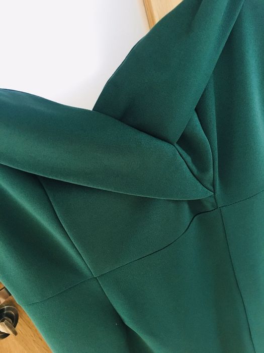 Nowa maxi długa suknia butelkowa zieleń zielona z rozcięciem syrenka