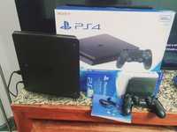 PS4 Slim 500gb + 6 jogos Minecraft, Uncharted, FIFA