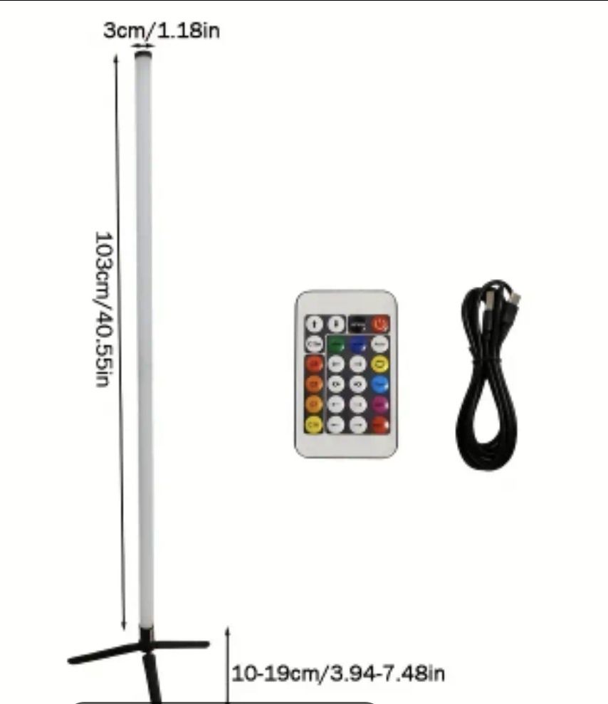 Lampa ledowa, stojąca kolorowa