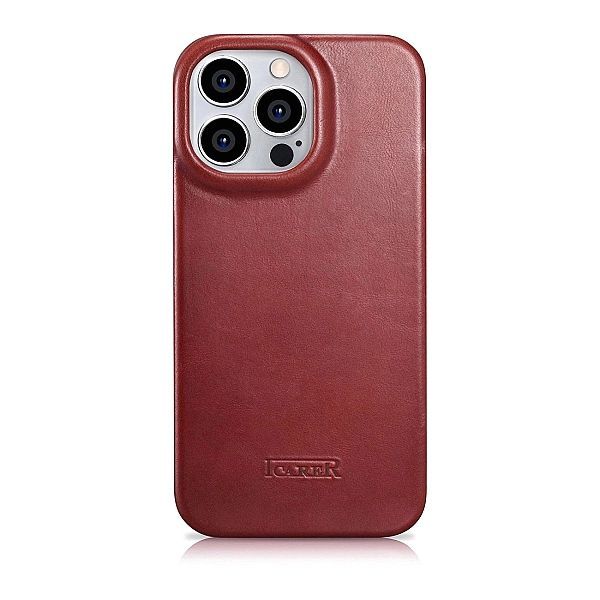 iCarer Ce Oil Wax Premium Leather Folio Case skórzane etui iPhone 14 P