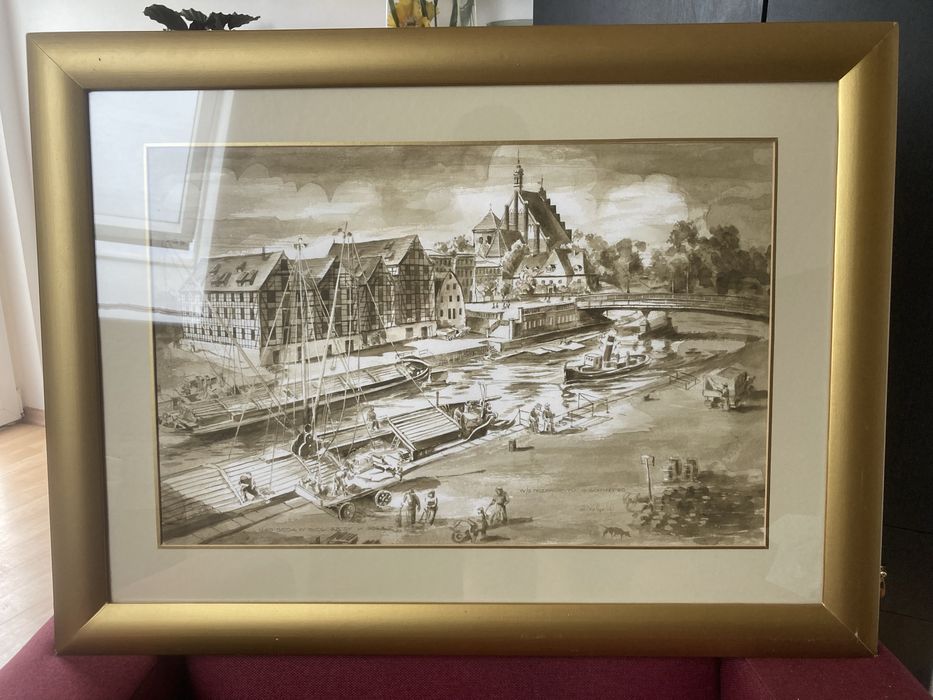 Obraz ręcznie malowany Bydgoszcz Mostowa