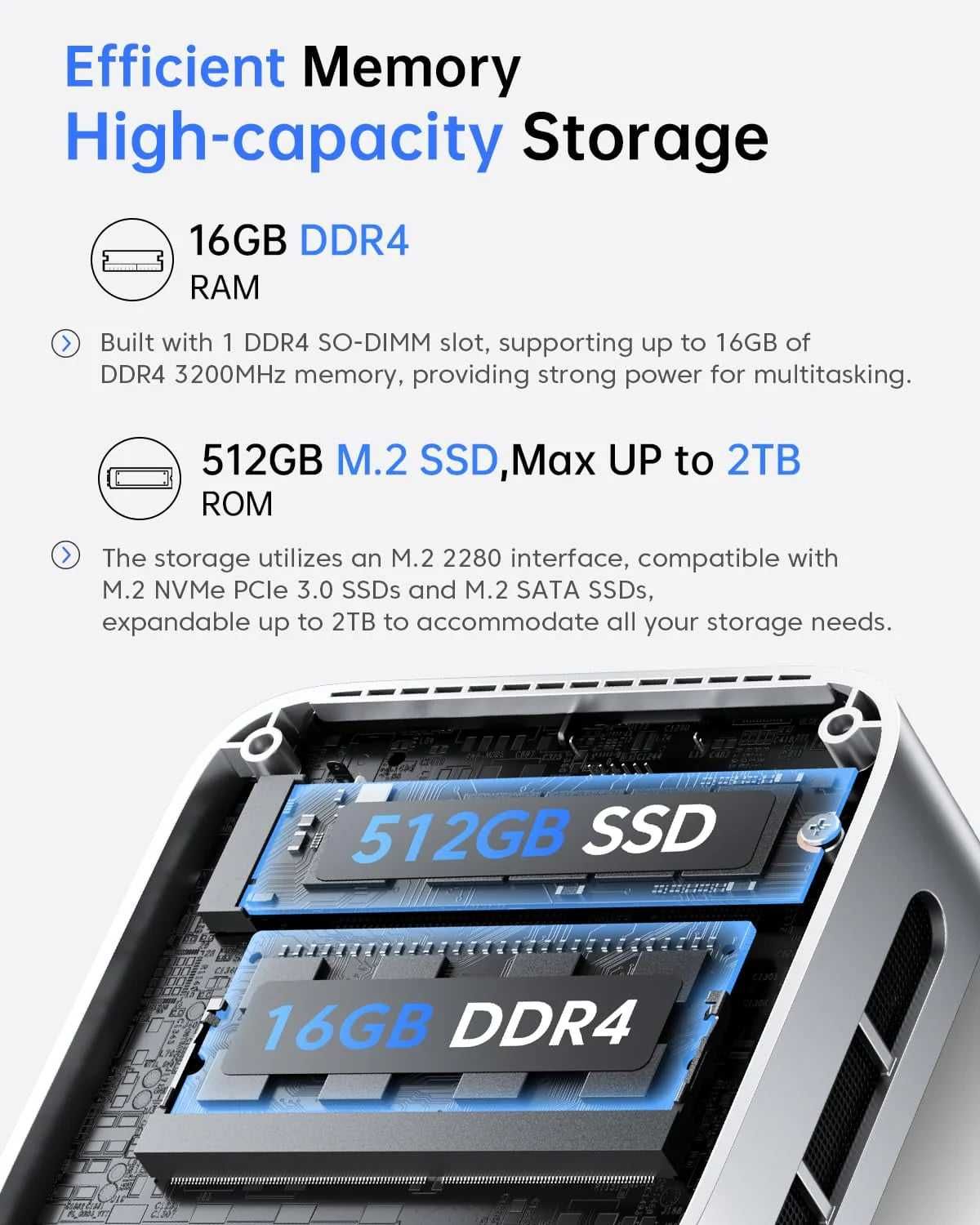 Komputer Mini ACEMAGICIAN V1 Mini  16 ram/512 m.2/ 4 rdzenie  3.6 GHz