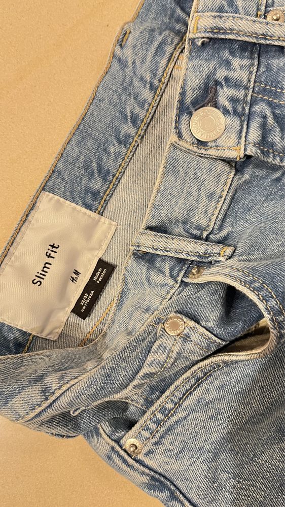 Spodnie jeansy dżinsy H&M  HM  32 slim fit