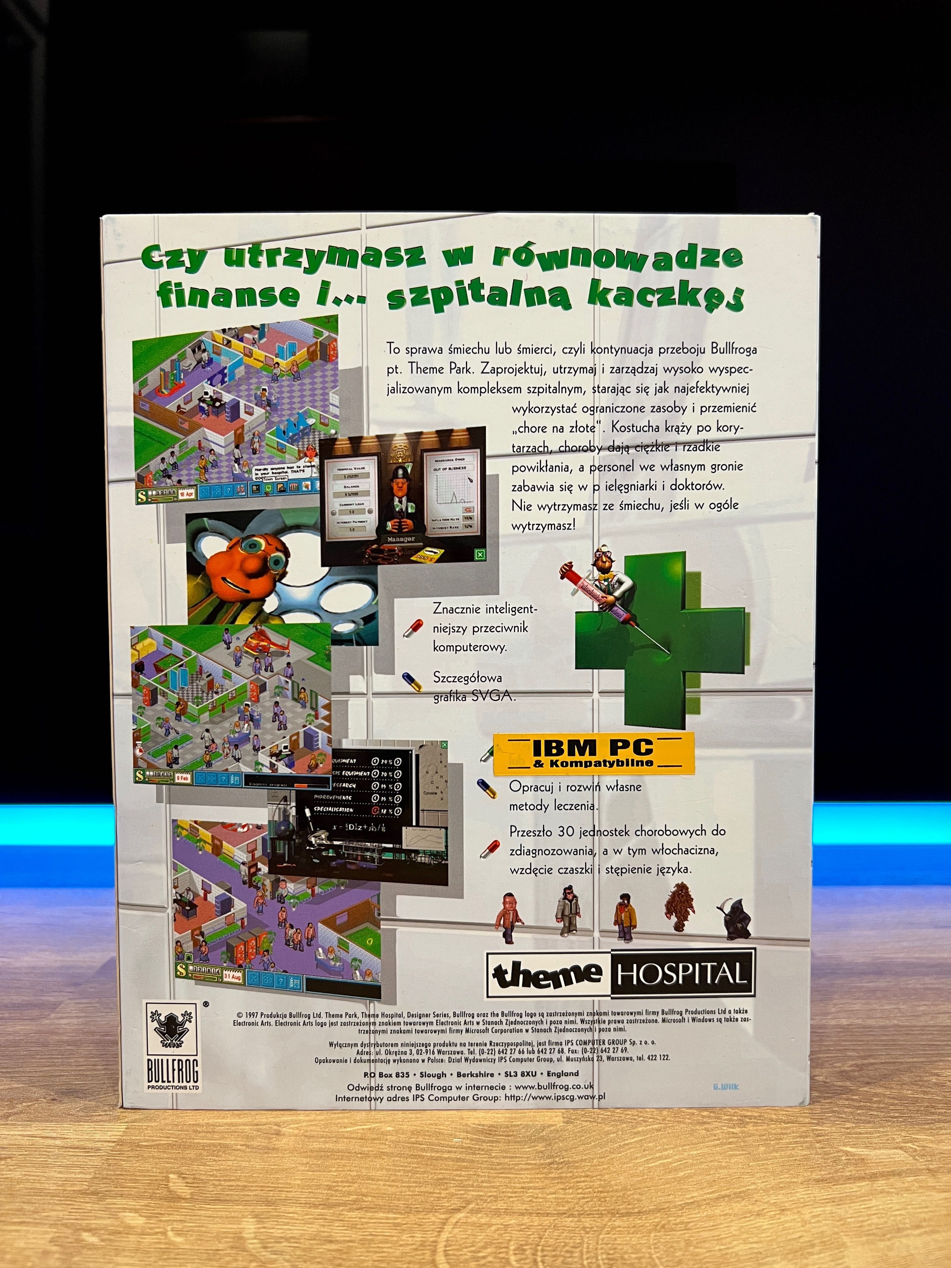 Theme Hospital (PC PL 1997) BIG BOX polskie premierowe wydanie IPS