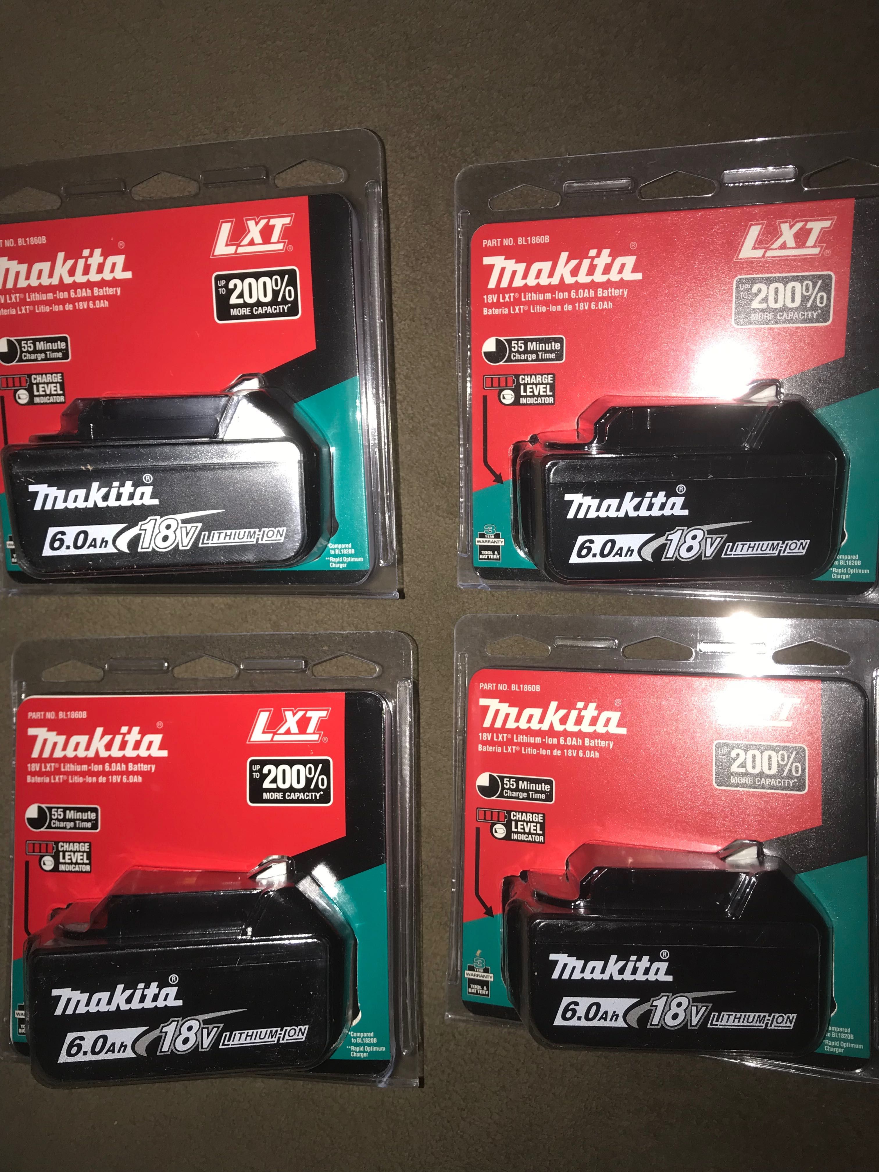 Аккумулятор Makita LXT BL1860B 18В  6А/ч.