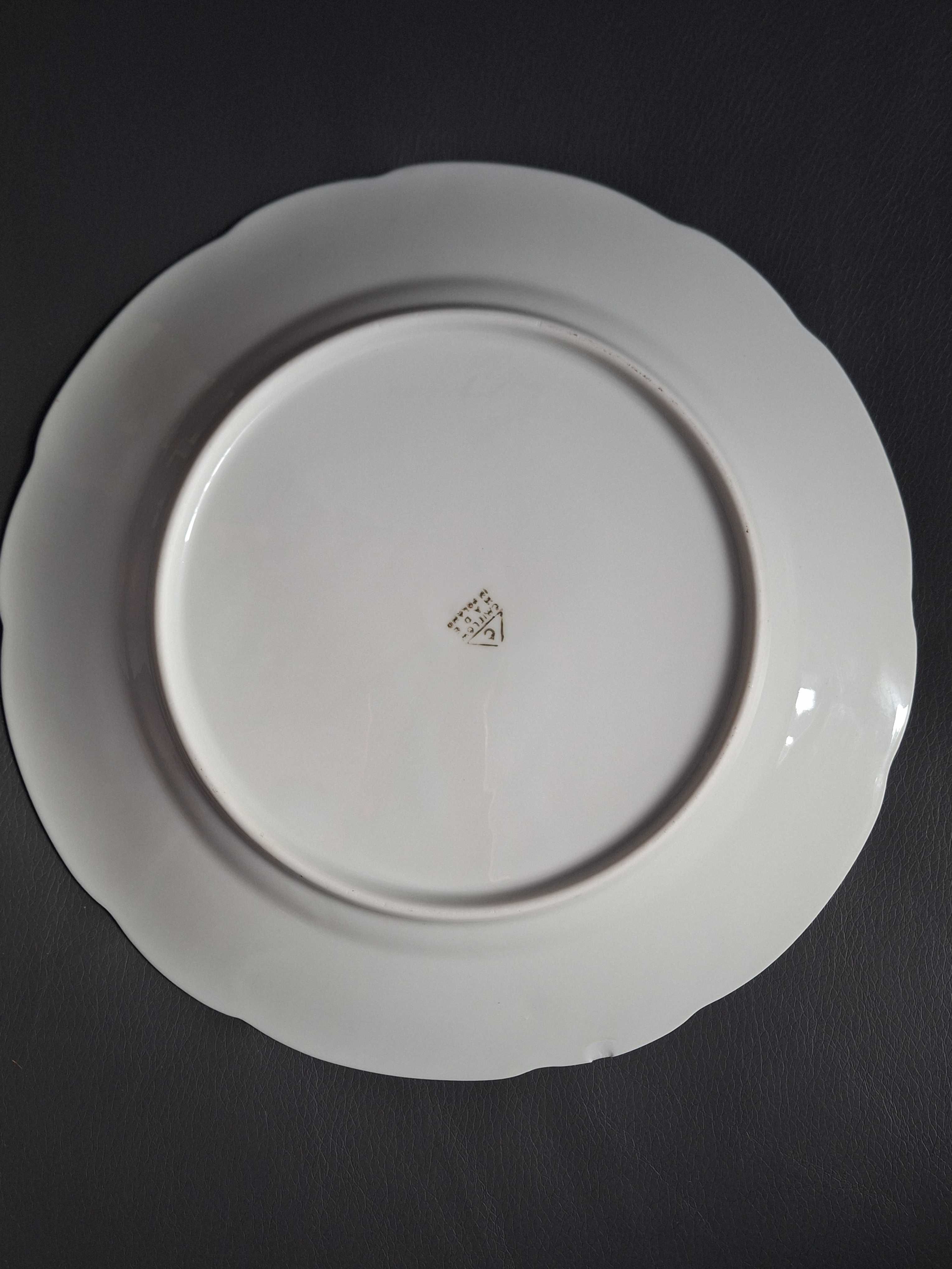 3 Talerze Duże Obiadowe Fabryka Porcelany Ćmielów