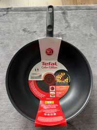 Czerwona patelnia wok TEFAL Color Edition 28cm nieprzywierająca nowa