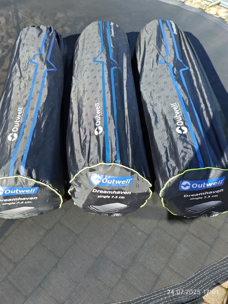 3 maty samopompujące Outwell Dreamhaven Single 7.5 raz użyte jak nowe