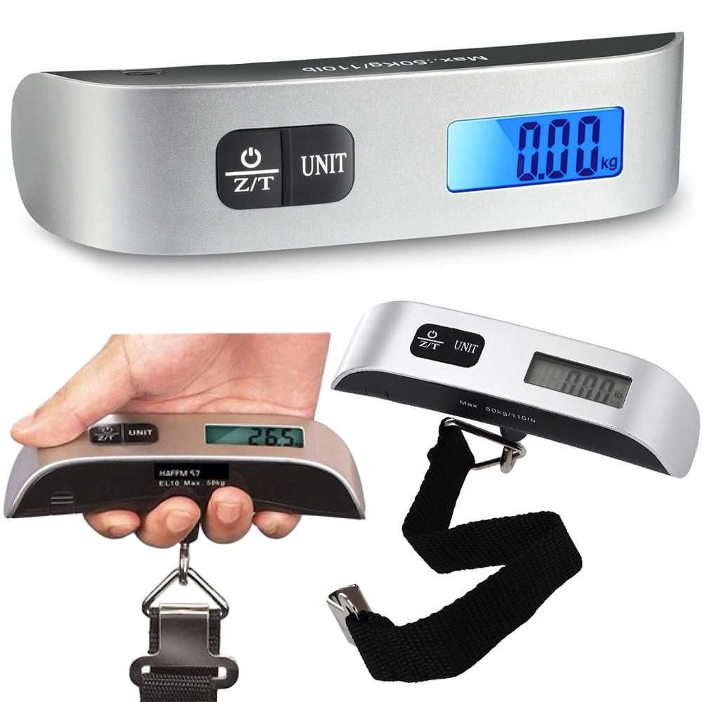 Waga ELEKTRONICZNA BAGAŻOWA Lotnicza Podróżna Turystyczna LCD 50kg