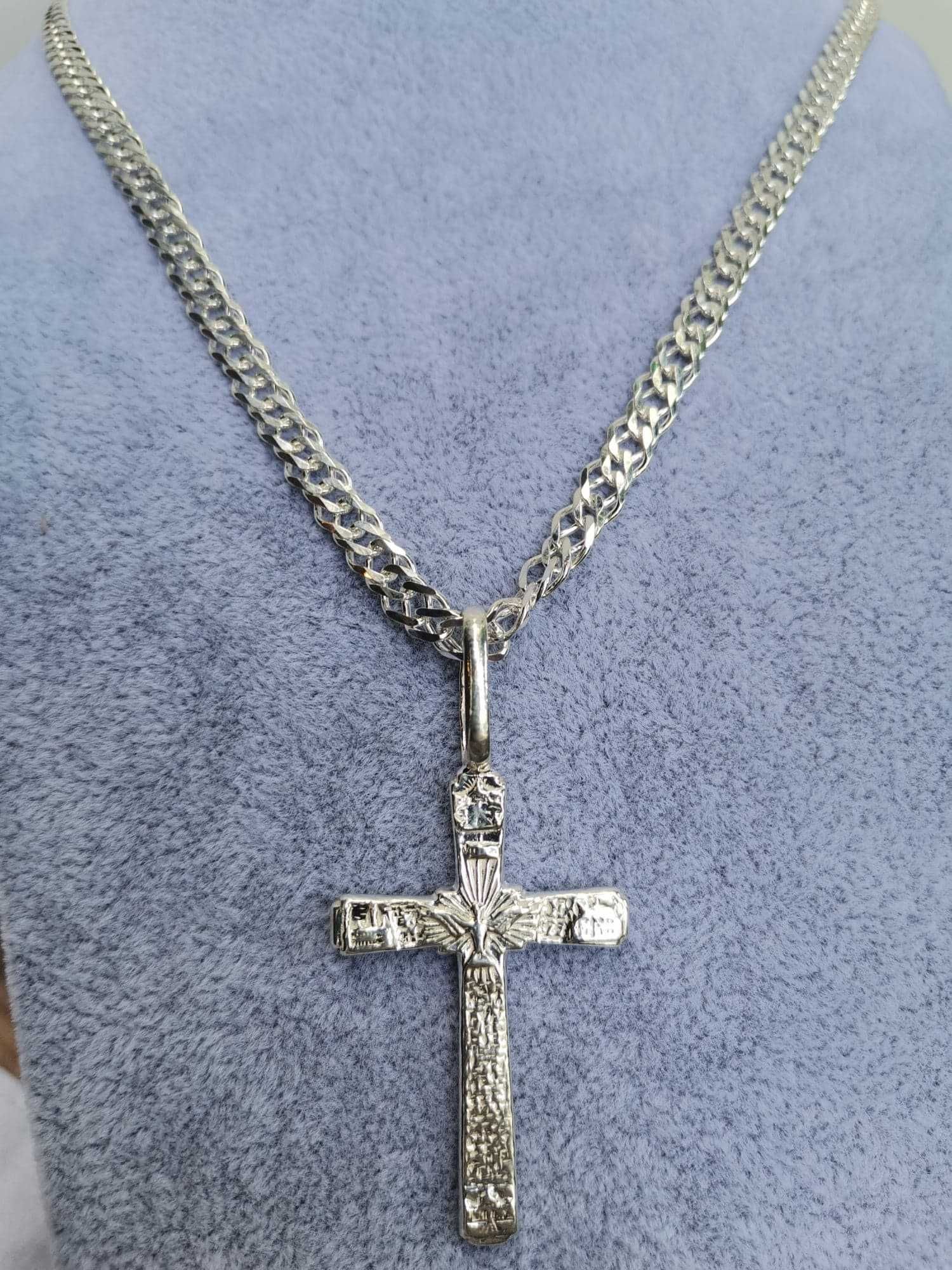 Łańcuszek męski srebro 925 z krzyżem
