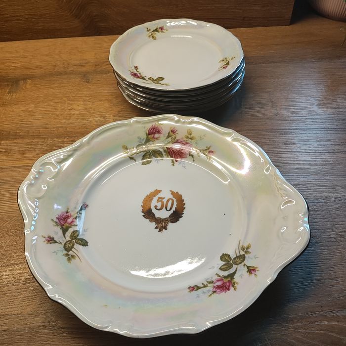 Talerze porcelana Wałbrzych
