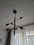 Lampa żyrandol loft czarna nowoczesna