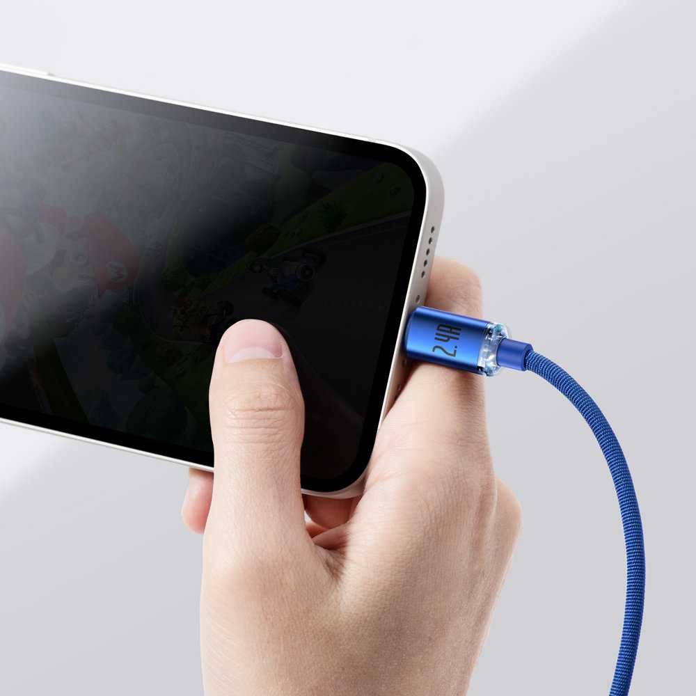 Kabel iPhone do szybkiego ładowania USB - Lightning 2.4A 2m