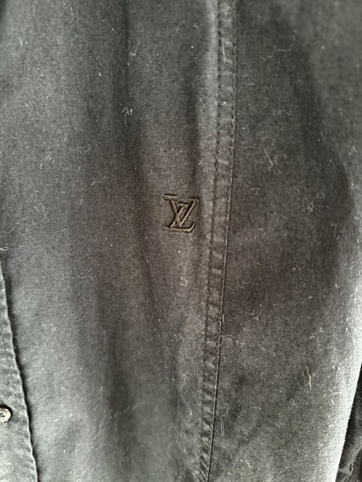 Lv Louis Vuitton czarna koszula bawełna elastan XL