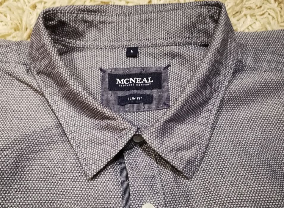Koszula męska MCNEAL, slim fit, 1/3 ceny, jak nowa, mikrowzór