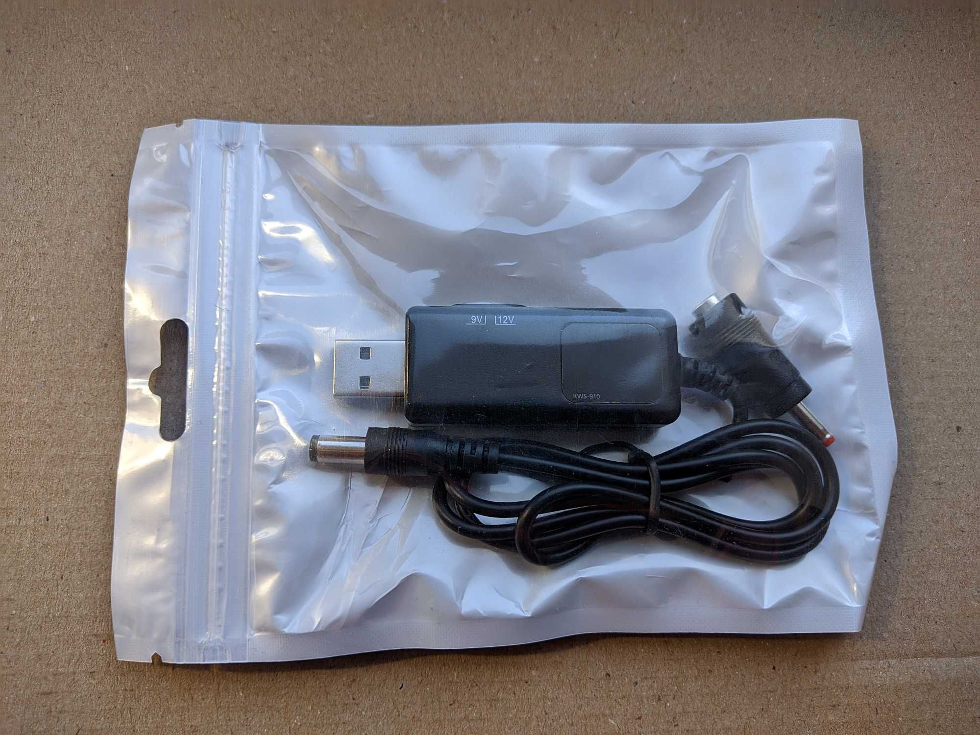 Кабель конвертер для роутера 5V на 9V та 12V для роботи від повербанку