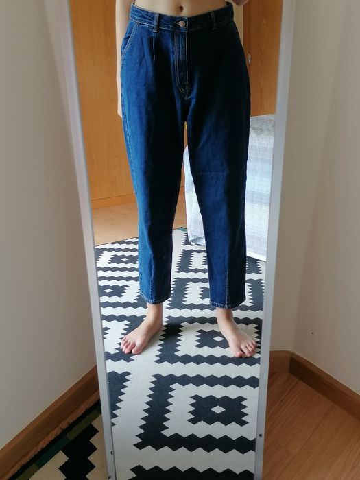 Calças de ganga escura