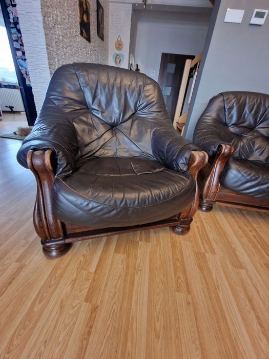 Zestaw wypoczynkowy ze skóry