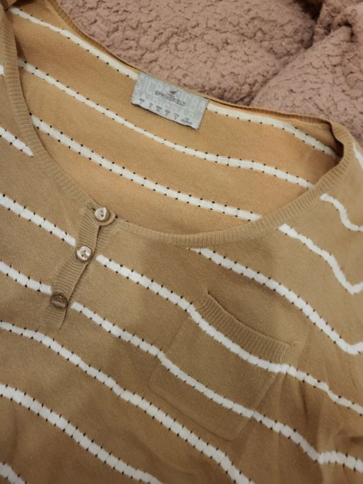 Camisola bege c/ riscas | Springfield