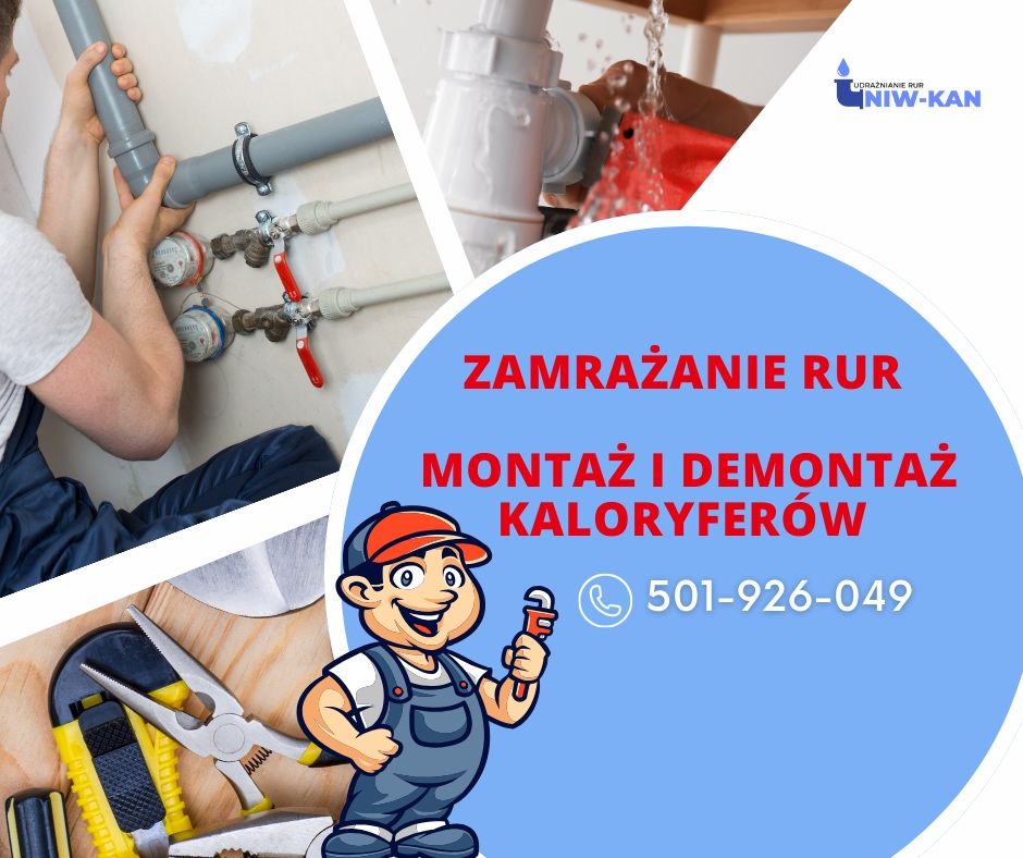 Zamrażanie rur/Montaż i demontaż kaloryferów