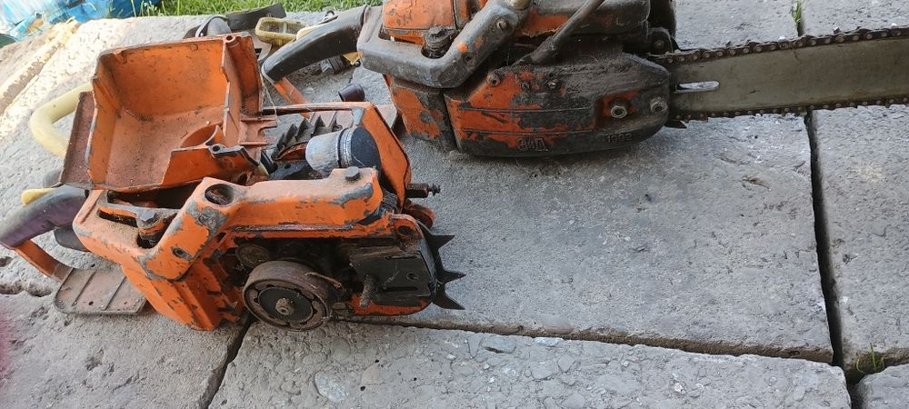 Stara piła łańcuchowa spalinowa