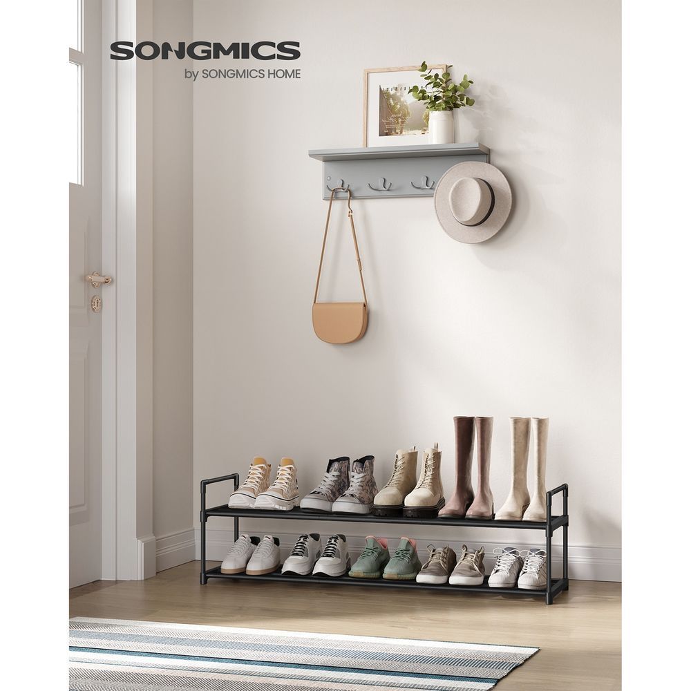 Nowe! Stojak na buty z 2 metalowymi poziomami 30 x 116 x 34 cm  KOD127
