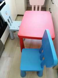 Stolik i 3 krzesła Ikea