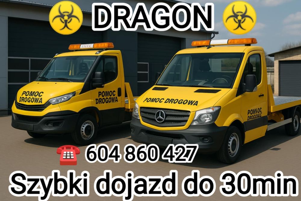 DRAGON Pomoc Drogowa,AutoLaweta,Bagazowka,Transport,Przeprowadzki