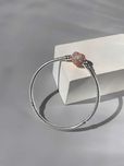 Срібний (925) браслет Pandora серце Pave Rose