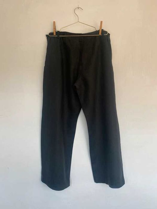 Czarne szerokie lniane spodnie na lato 46 3xl Marks & Spencer zwiewne