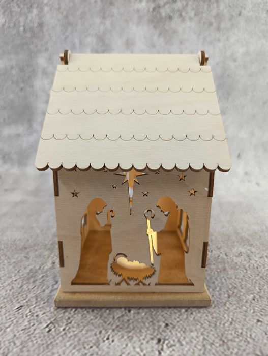 Lampion adwentowy świąteczny domek duży