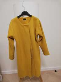 Płaszcz żółty 100% wełna, hand made