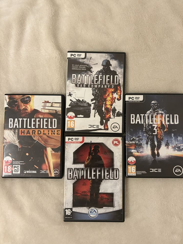 4 gry z serii Battlefield - Hardline, 2, 3 , Bad Company 2