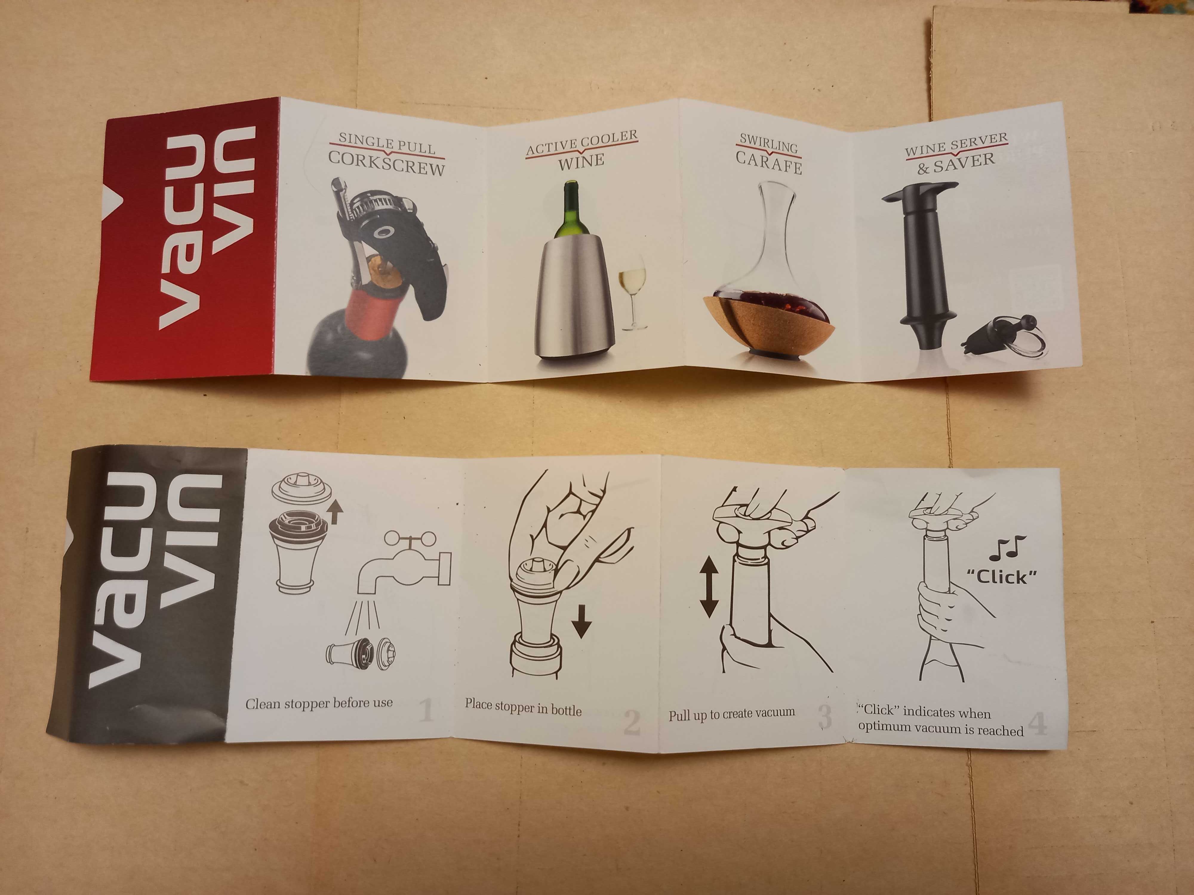 Набор для хранения вина в бутылке Vacu Vin