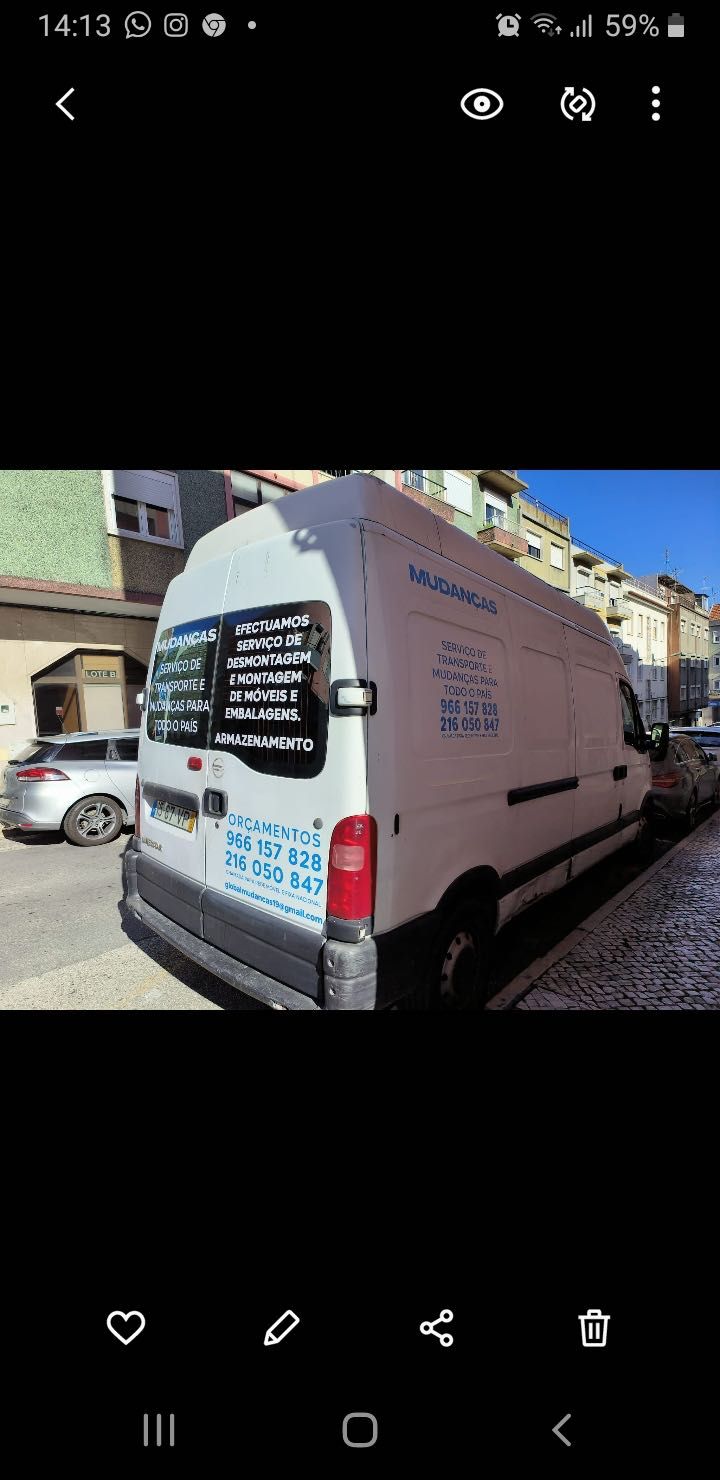 Ofereço para fazer transporte e mudança para todo o país