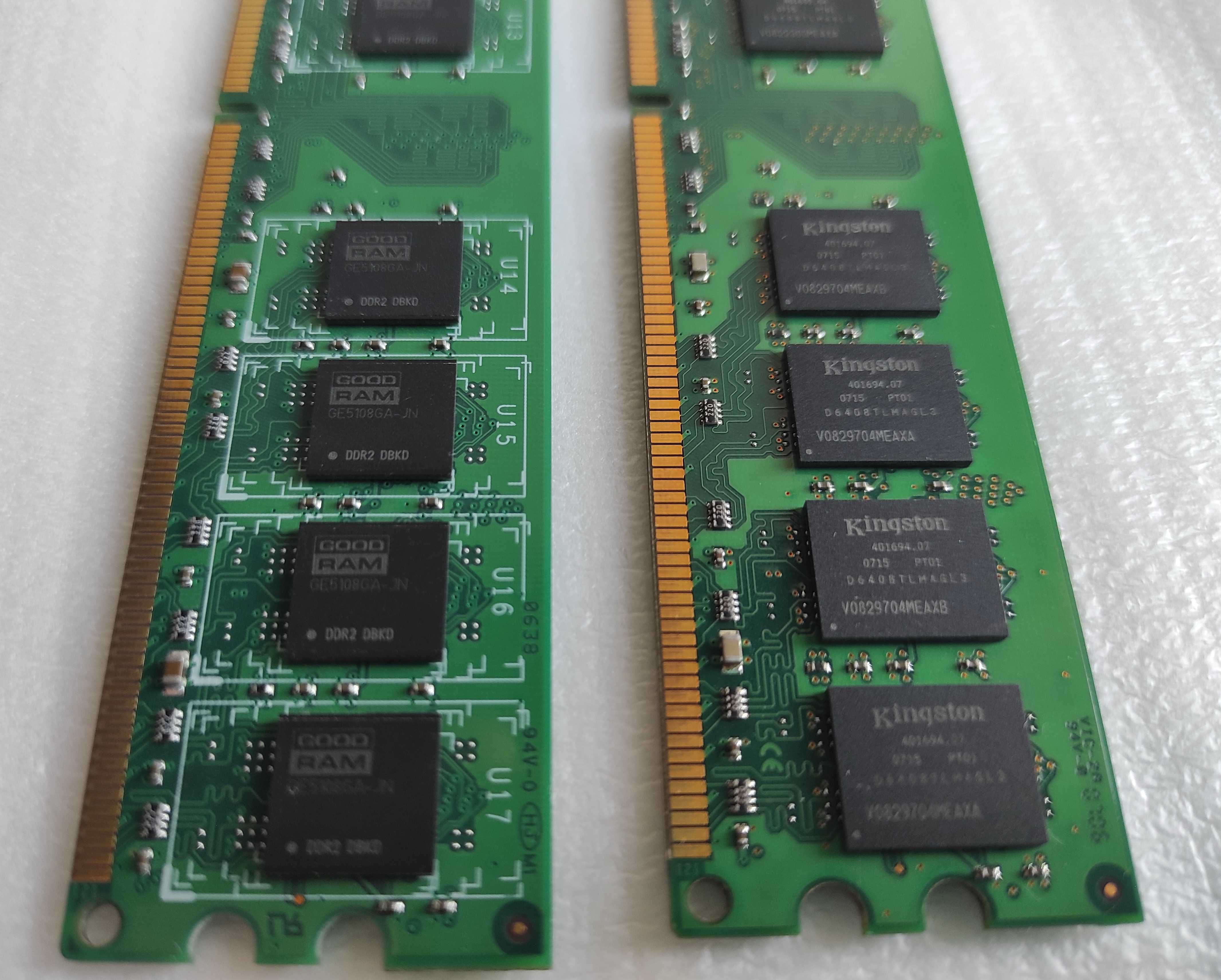 DDR2 2GB (1GB+1GB) Goodram + Kingston