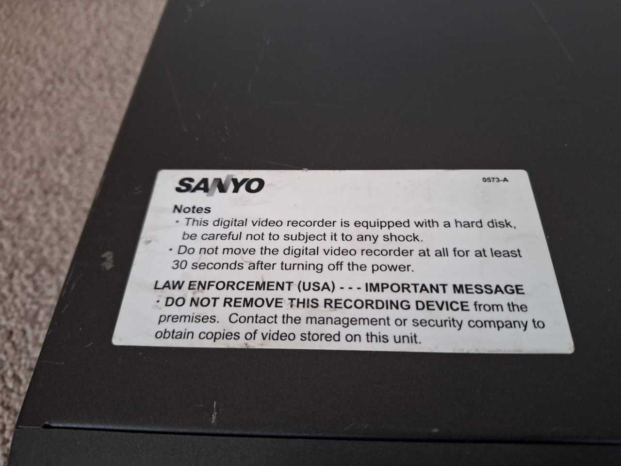 Rejestrator Cyfrowy SANYO DSR 2016