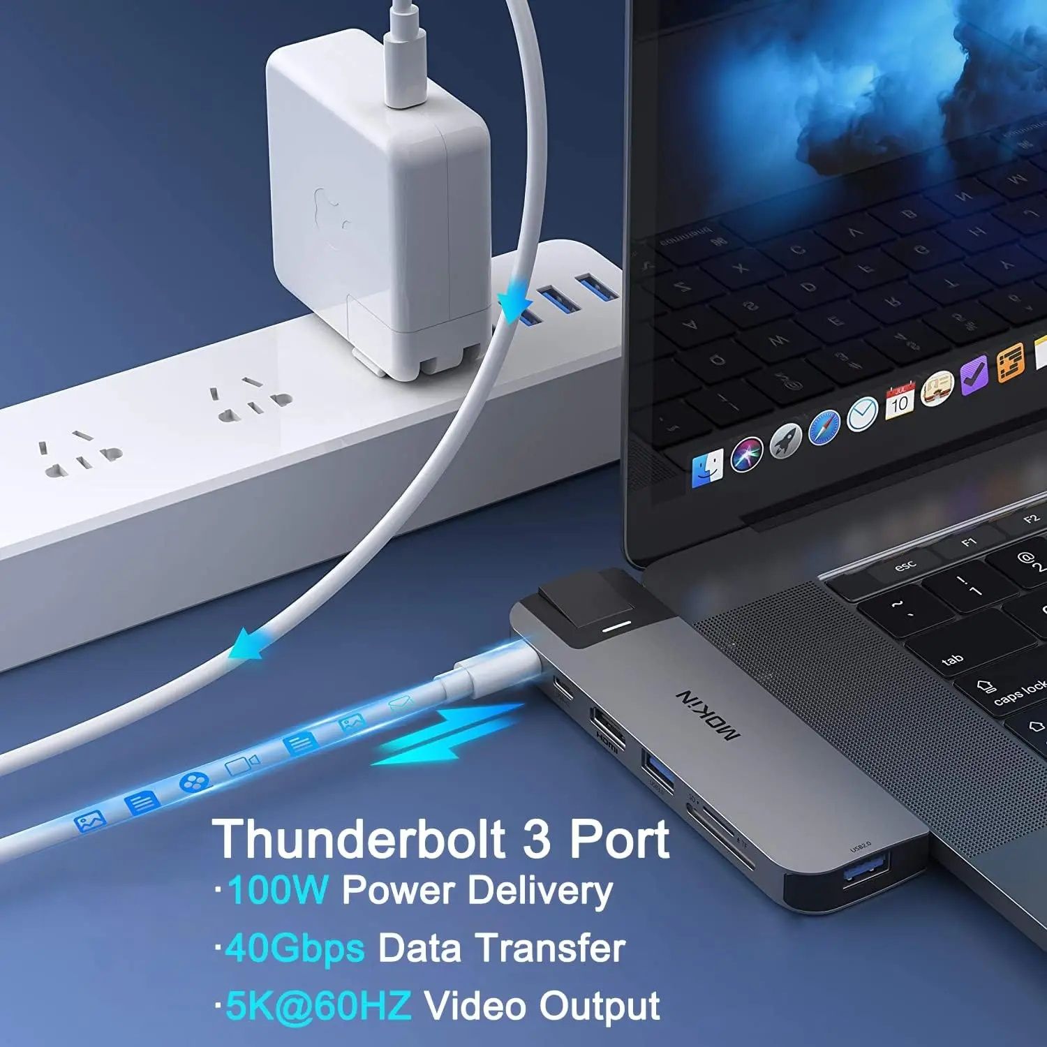 Док-станция концентратор MOKiN для Macbook Air Pro USB-hub