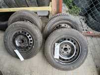 4x felgi stalowe 15 5x112 Vw Golf Caddy Touran Skoda Audi + opony zima