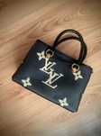 Torebka kuferek lv duży monogram czarny beżowy louis vuitton speedy