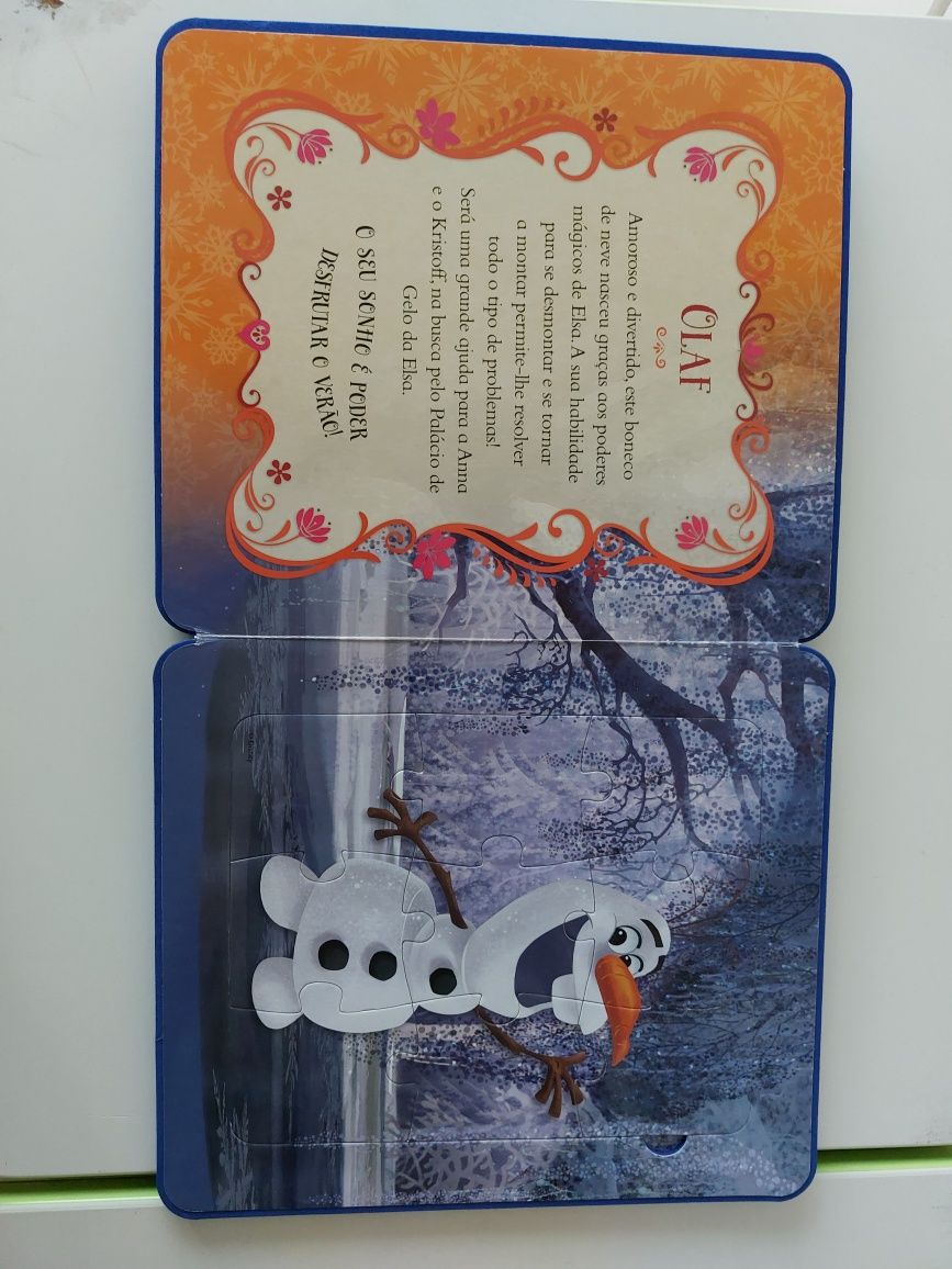 Livro Puzzle Frozen