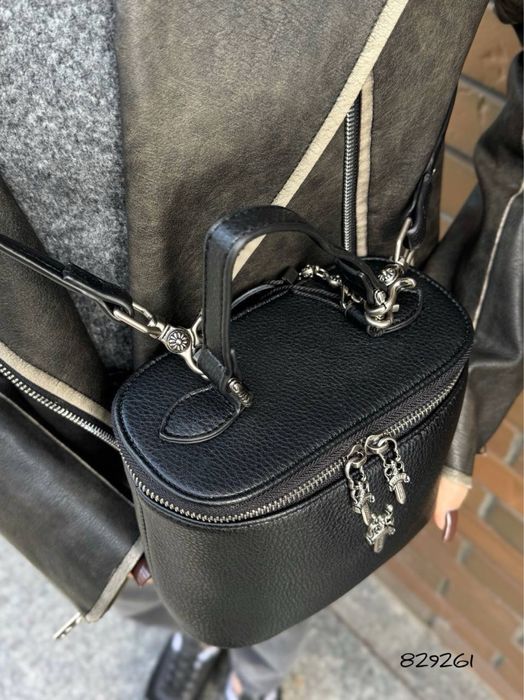 Сумка валізка Хром натур Шкіра люкс